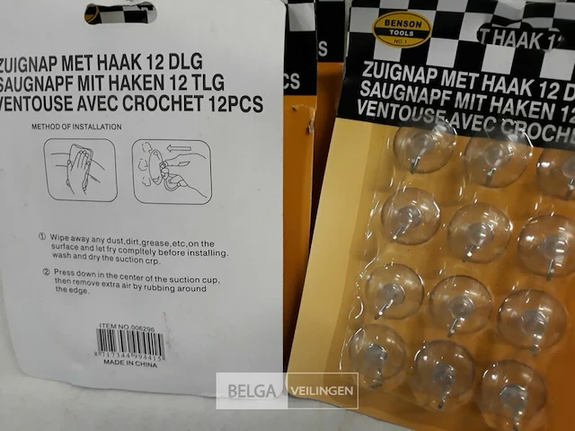 7 x zuignap met haak 12 stuks - afbeelding 3 van  3