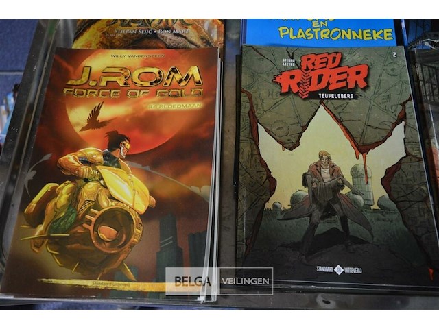 ±70 div stripverhalen; in galop, red rider, ravine, plankgas en plastronneke, suske en wiske, j.rom - afbeelding 4 van  7
