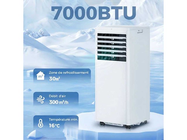 7000 btu mobiele airconditioner, 4-in-1 draagbare airconditioner - afbeelding 2 van  2