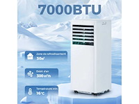7000 btu mobiele airconditioner, 4-in-1 draagbare airconditioner - afbeelding 2 van  2