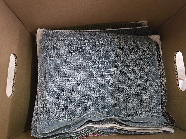 70x lapjes stof oa bouclé en sheepskin 30x25cm - afbeelding 5 van  21