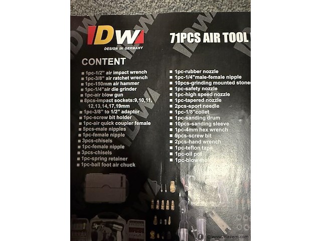 71 delige pneumatische gereedschaps set - afbeelding 7 van  12