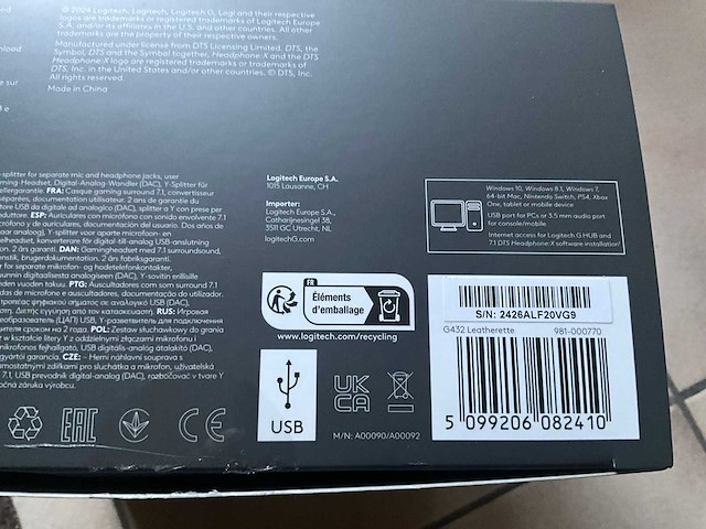 7.1 surround gaming headset logitech g432 - afbeelding 4 van  9