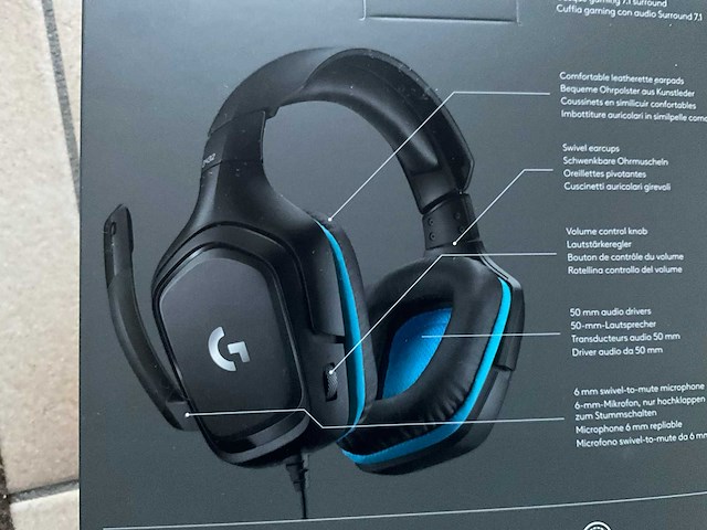 7.1 surround gaming headset logitech g432 - afbeelding 5 van  9