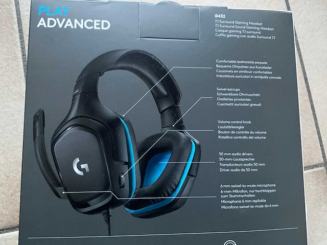 7.1 surround gaming headset logitech g432 - afbeelding 6 van  9