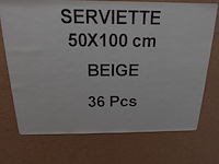 72x handdoek beige - afbeelding 4 van  5
