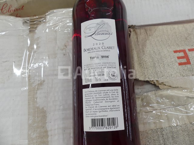 75 dozen met 6 flessen rode wijn uit 2018 en rosé château de lisennes bordeaux clairet uit 2020 - afbeelding 5 van  7