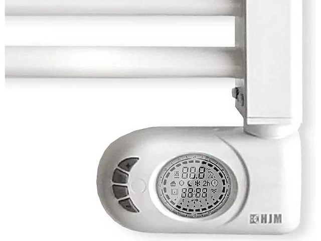 750 w elektrische handdoekradiator in witte noor hjm - afbeelding 4 van  5
