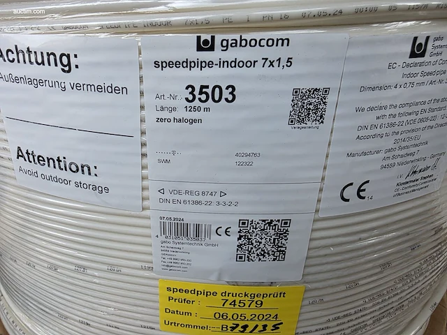 (7500x) meter lege glasvezelbuis gabocom speed... - afbeelding 2 van  4
