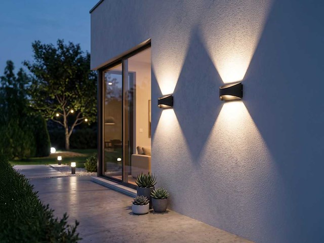 7.5w led wandlamp design zand zwart warm wit(24x) - afbeelding 3 van  9