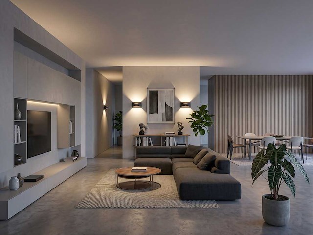 7.5w led wandlamp design zand zwart warm wit(2x) - afbeelding 5 van  9