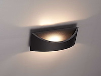 7.5w led wandlamp design zand zwart warm wit(2x) - afbeelding 2 van  9