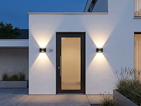 7.5w led wandlamp design zand zwart warm wit(2x) - afbeelding 9 van  9