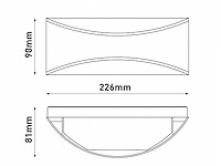 7.5w led wandlamp design zand zwart warm wit(2x) - afbeelding 7 van  9