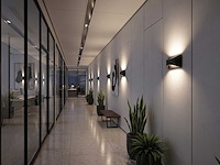 7.5w led wandlamp design zand zwart warm wit(2x) - afbeelding 4 van  9