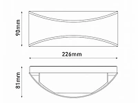 7.5w led wandlamp design zand zwart warm wit(4x) - afbeelding 8 van  9