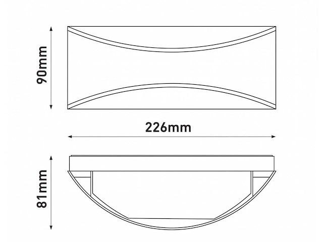 7.5w led wandlamp design zand zwart warm wit(8x) - afbeelding 8 van  9