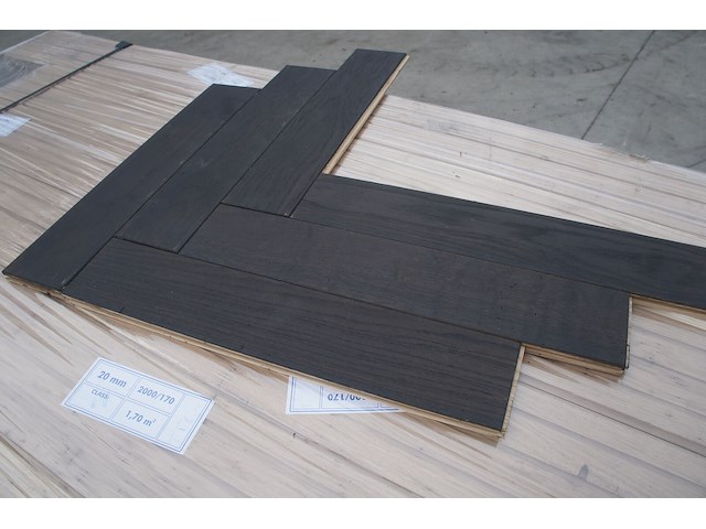 76,05 m² massief eiken visgraat 20mm graphit oil - afbeelding 4 van  9