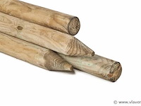 78 x rondhoutpalen 1,80m rond 8cm - afbeelding 1 van  1