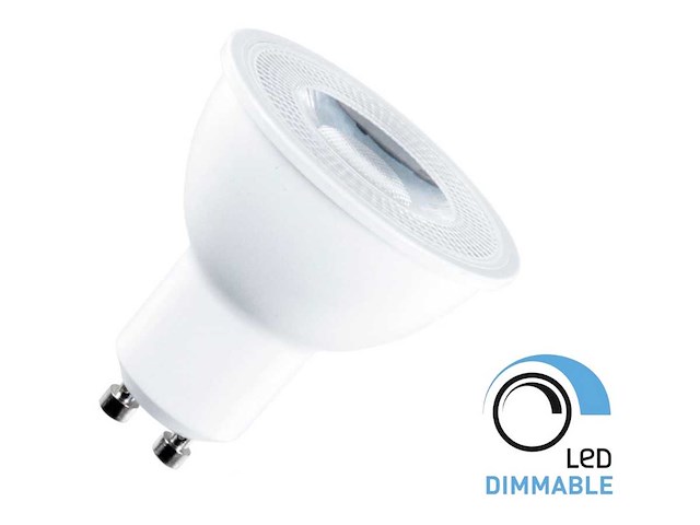 7w gu10 led spot dimbaar met lens 3000k(100x) - afbeelding 1 van  1