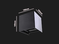 7w led wandlamp kubus duo licht verstelbaar waterdicht (6x) - afbeelding 7 van  8