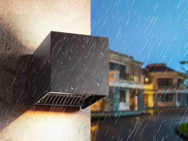 7w led wandlamp kubus duo licht verstelbaar waterdicht (6x) - afbeelding 3 van  7