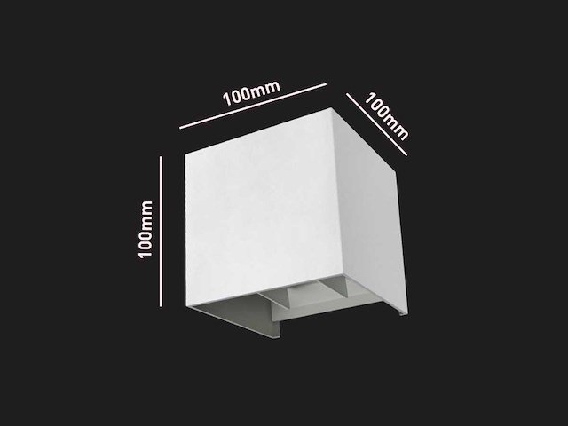 7w led wandlamp kubus duo licht verstelbaar waterdicht(10x) - afbeelding 2 van  8