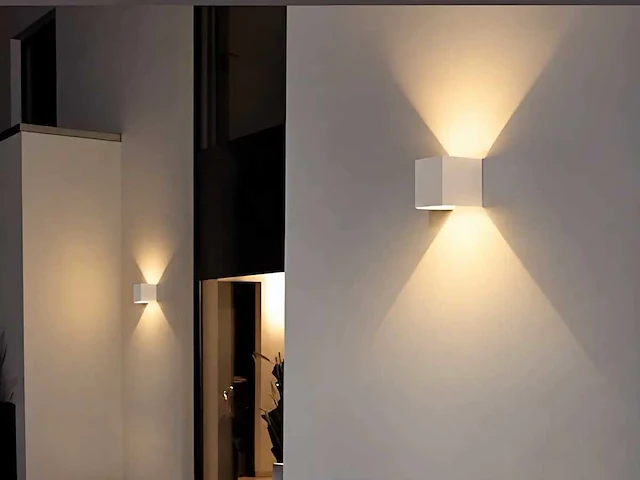 7w led wit wandlamp kubus duo licht verstelbaar waterdicht(20x) - afbeelding 8 van  9