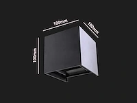 7w led zwart wandlamp kubus duo licht verstelbaar waterdicht(10x) - afbeelding 7 van  8