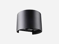 7w led zwart wandlamp rond duo licht verstelbaar waterdicht(10x) - afbeelding 4 van  11