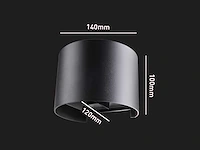 7w led zwart wandlamp rond duo licht verstelbaar waterdicht(20x) - afbeelding 11 van  11