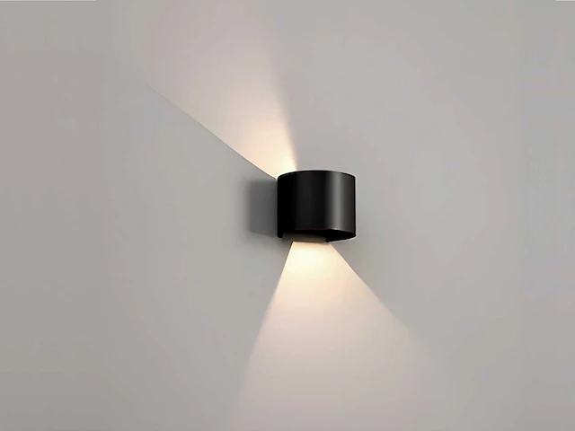7w led zwart wandlamp rond duo licht verstelbaar waterdicht(80x) - afbeelding 4 van  11