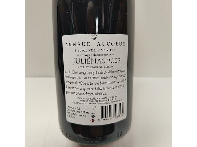 7x 75cl arnaud aucoeur - afbeelding 2 van  2