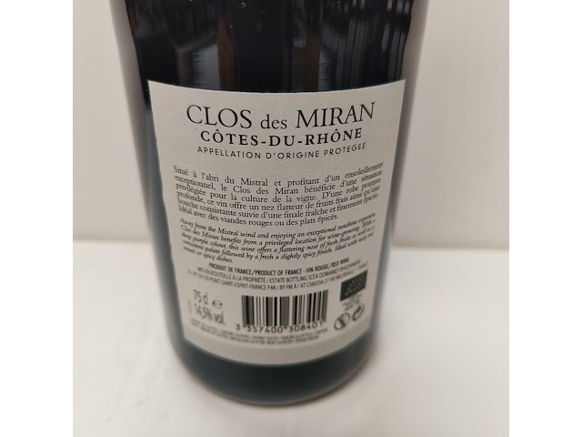7x 75cl clos des miran vin biologique - afbeelding 2 van  2