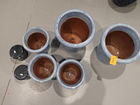 7x diverse terracotta bloempot - afbeelding 2 van  8