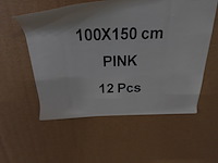 7x douchehanddoek roze - afbeelding 4 van  5