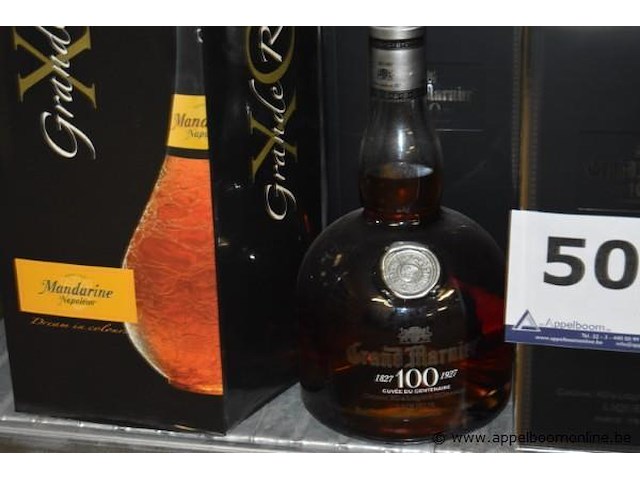7x fles amber likeur, grand marnier, cuvee du centenaire 100, 70cl - afbeelding 2 van  3