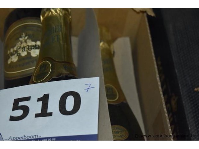 7x fles champagne, perrier jouët, millésime brut, 1997, 75cl - afbeelding 3 van  3
