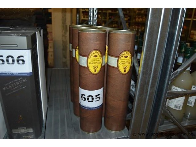 7x fles cognac, gautier, pinar del rio exclusive cigar blend xo - afbeelding 1 van  3