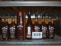 7x fles whisky, wo. jim beam black kentucky straight bourbon whiskey 70cl, mackinlay 21 years old finest scotch whisky, baker's 7 years old kentucky straight bourbon whiskey 750ml - afbeelding 1 van  3