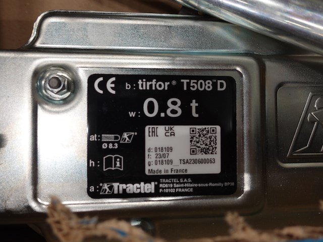 7x kabeltrektoestel tirfor - afbeelding 4 van  8