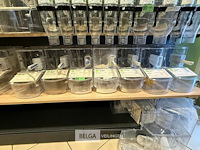 7x kunststof dispensers met schep voor levensmiddelen