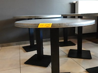 7x metaal/houten tafel - afbeelding 2 van  3