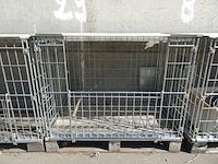 7x metalen draadmand op pallet - afbeelding 2 van  3