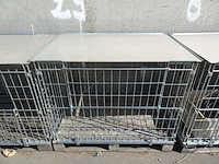 7x metalen draadmand op pallet - afbeelding 3 van  3
