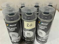 7x motip acryl glanzend grijsbruin ral8019 400ml (houdbaar tot 2034)