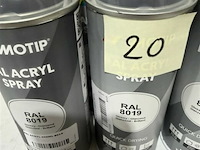 7x motip acryl glanzend grijsbruin ral8019 400ml (houdbaar tot 2034) - afbeelding 3 van  3