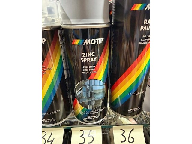 7x motip zincspray 400ml (houdbaar tot 2034) - afbeelding 2 van  3