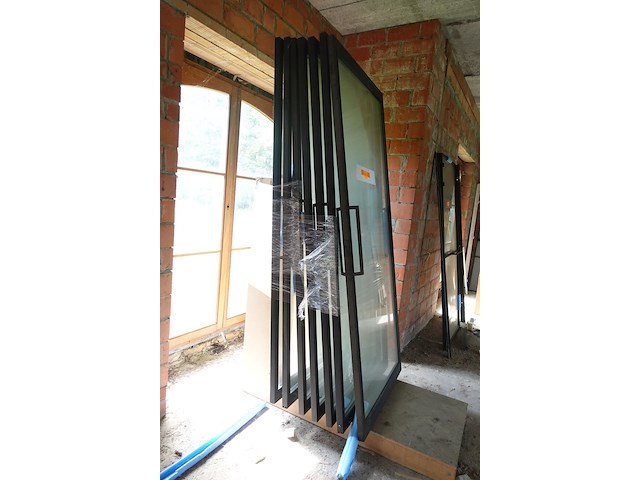 7x pivoterende stalen deur met glas - afbeelding 3 van  3