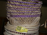 7x rieten mandjes en 7 rieten schotels - afbeelding 1 van  2